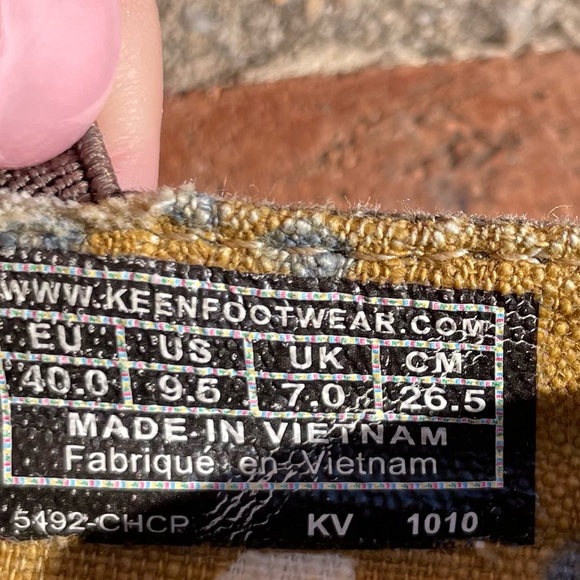 Keen Womens 9.5 Cush Golden Summer Canvas Leather Flat Brown Slip On Shoes - Picture 10 of 10